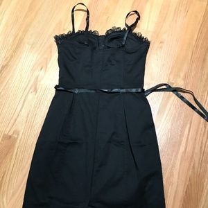 Black cotton corset dress